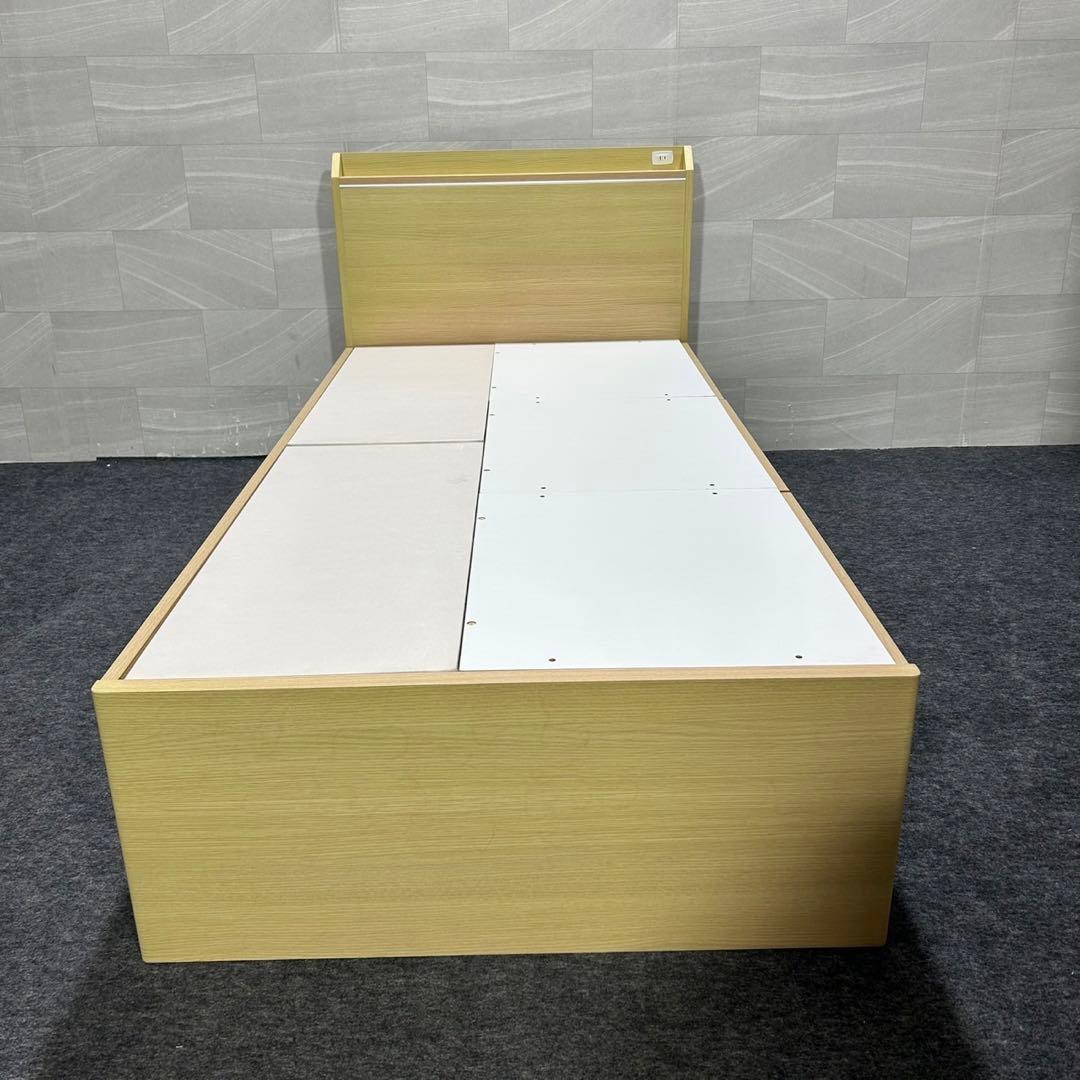 ニトリ ベッドフレーム ジオチェスト 収納 コンセント シングル 格安d3739