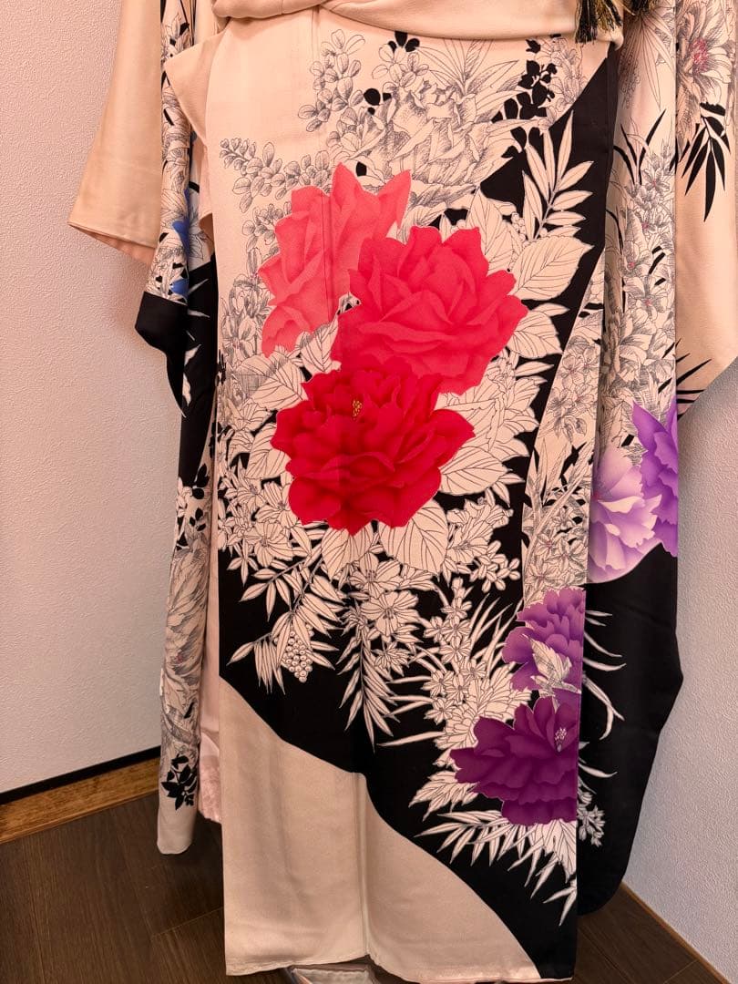 振袖フルセット　8点セット　モノトーン