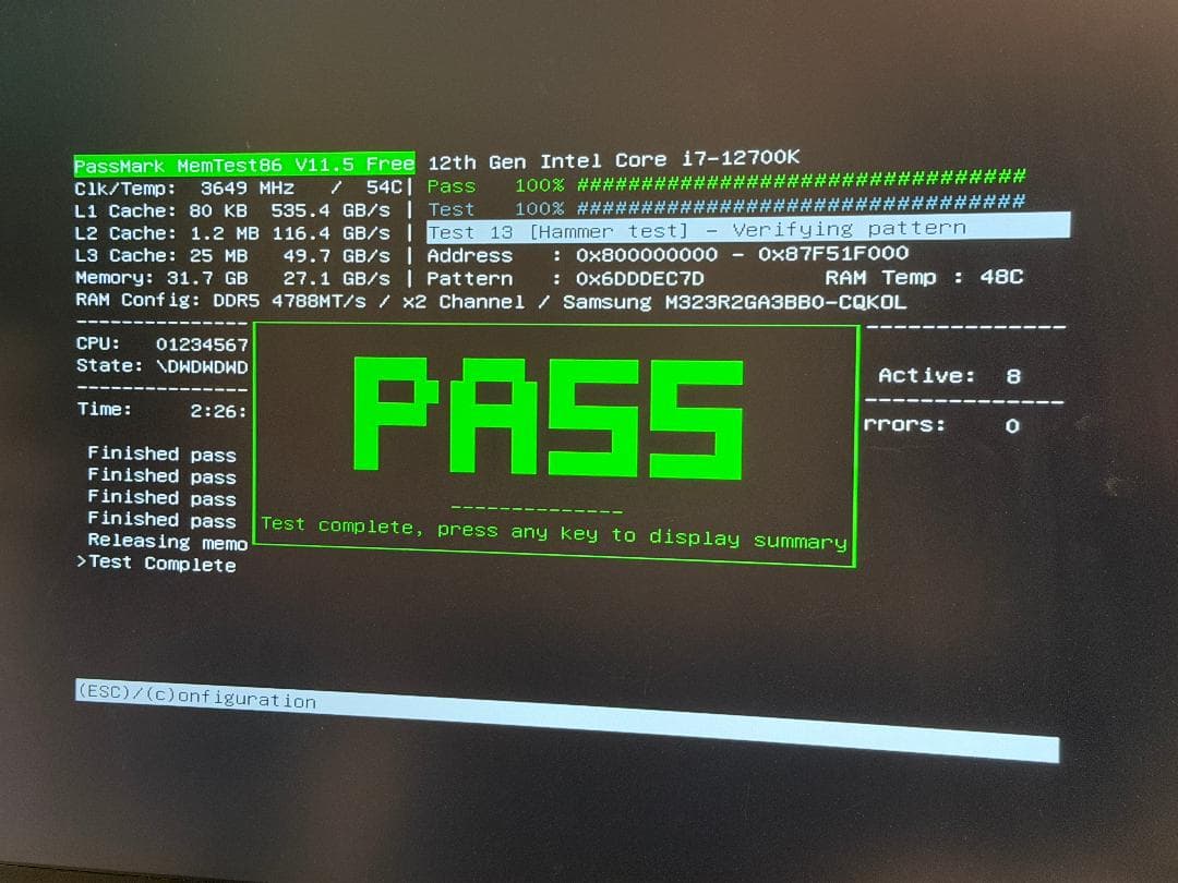 SAMSUNG DDR5メモリ 16GB*2 (32GB) 4800MHz