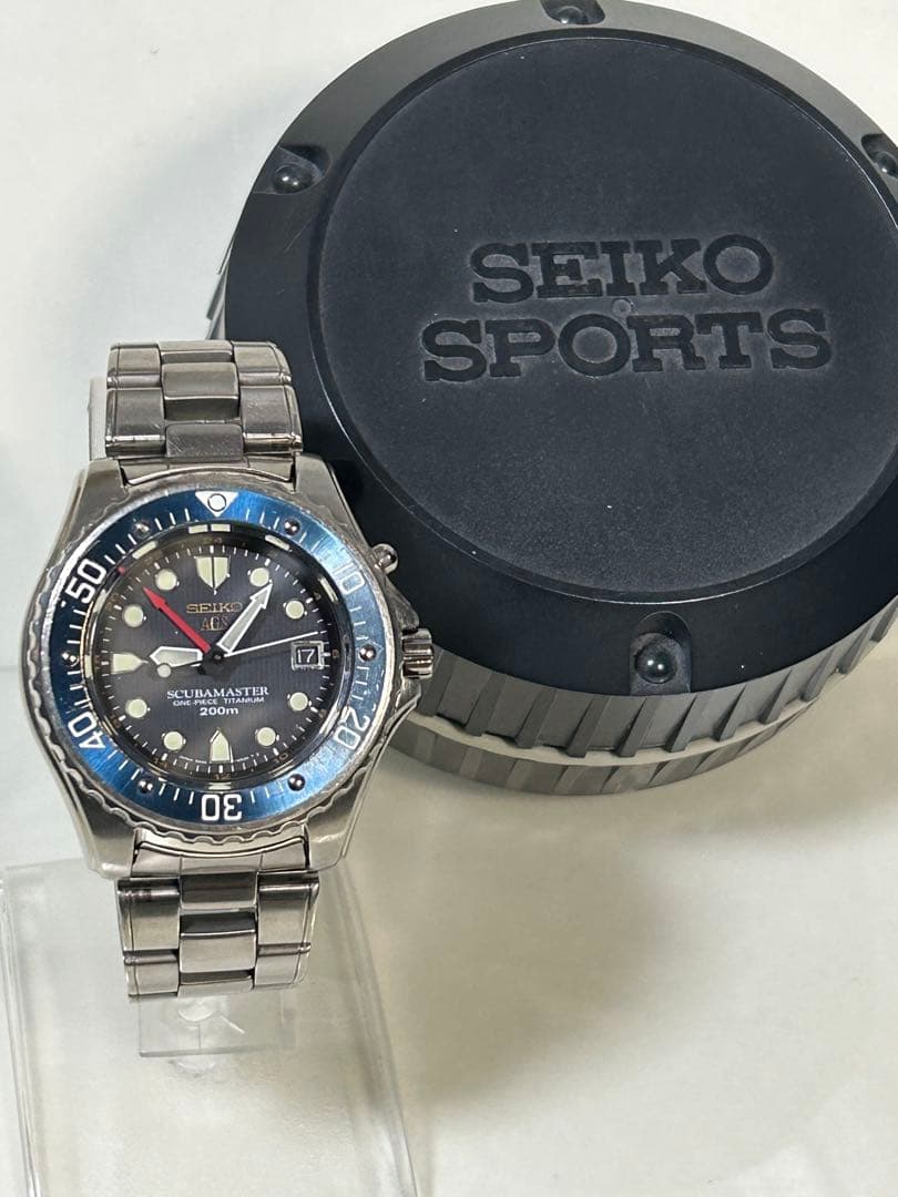 完動レア 【二次電池新品】SEIKO SCUBAMASTER 5M45-6A30