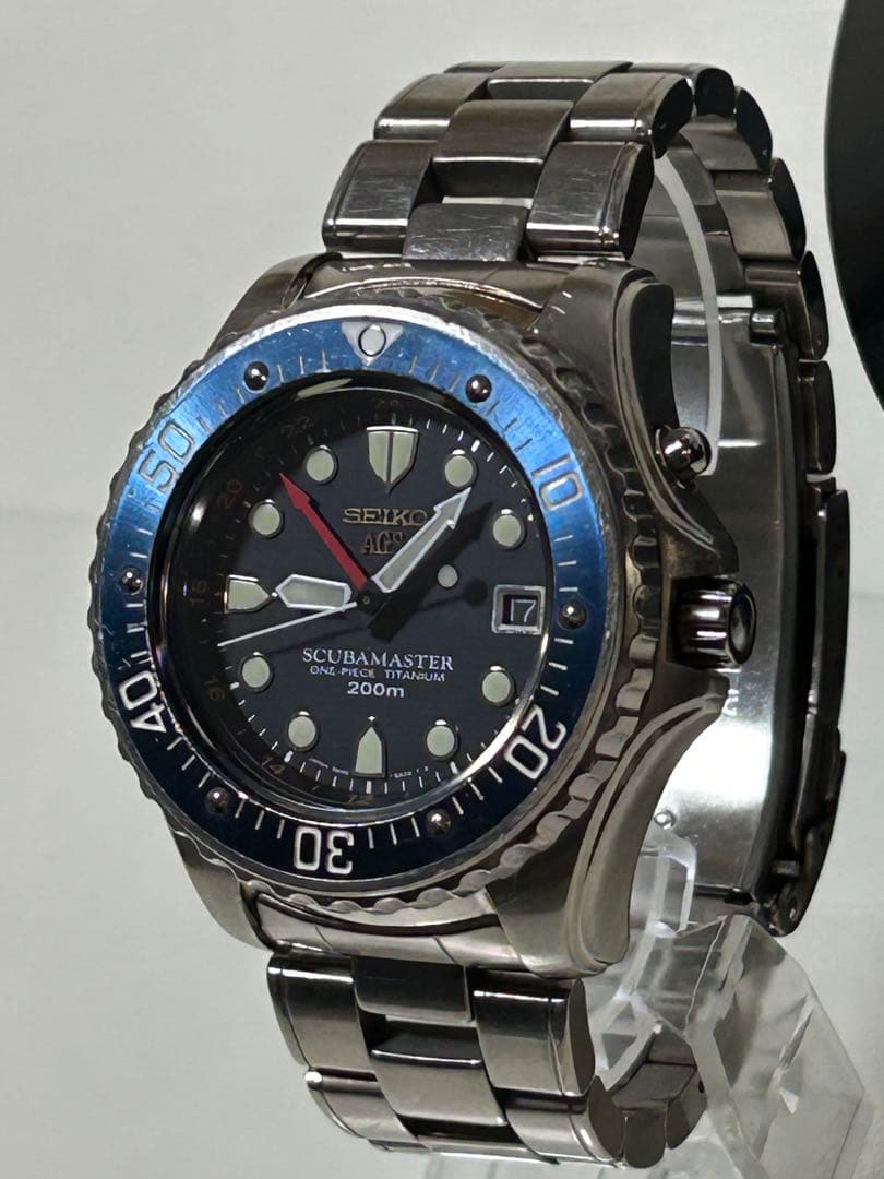 完動レア 【二次電池新品】SEIKO SCUBAMASTER 5M45-6A30