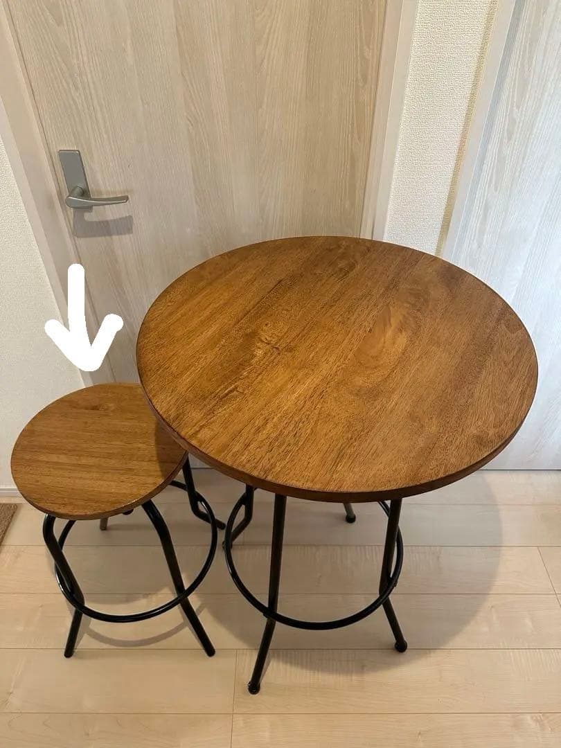 カウンター スツール 高さ調整可能 ウッド アイアン