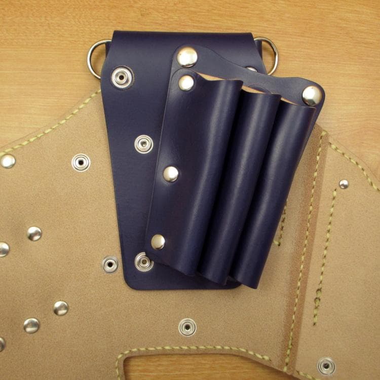 ネイビー　６丁差し　本革　シザーケース　SCA-150/CNA