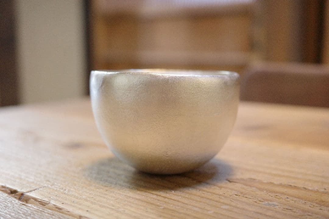 【渡辺隆之】銀彩くぼみ器 砂いこみ フリーカップ