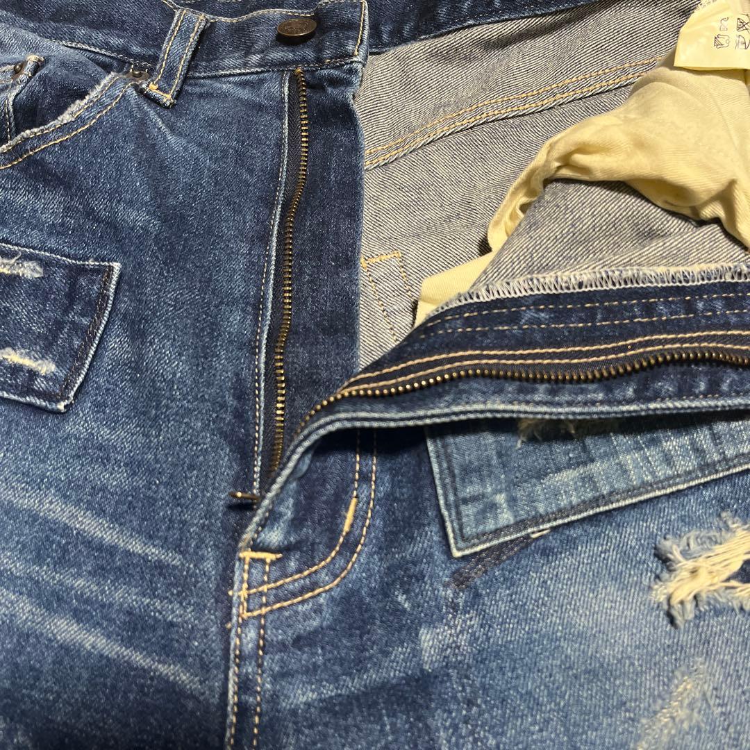 glamb グラム　日本製　サルエル　デニム　パッチワーク　アンプラグド