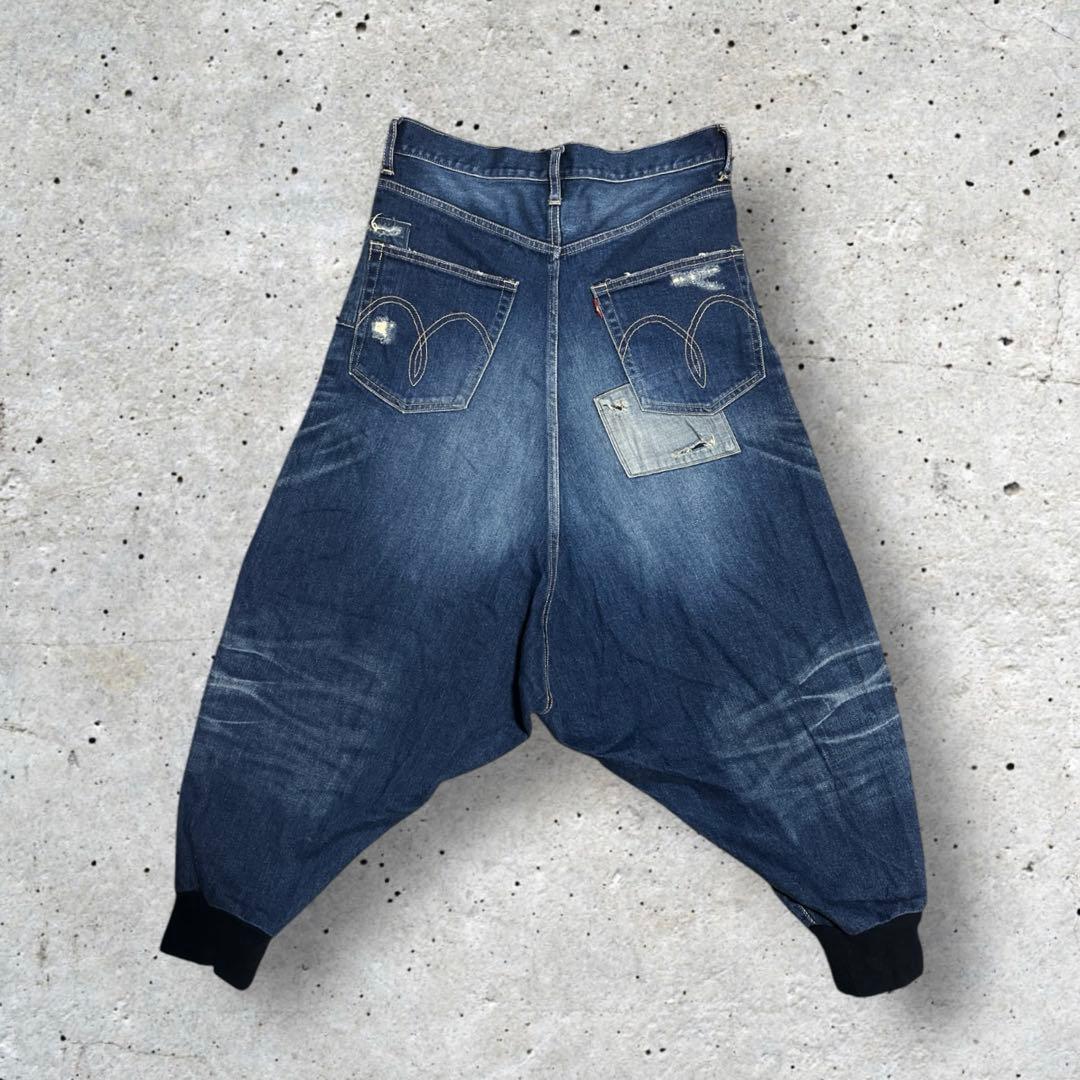 glamb グラム　日本製　サルエル　デニム　パッチワーク　アンプラグド