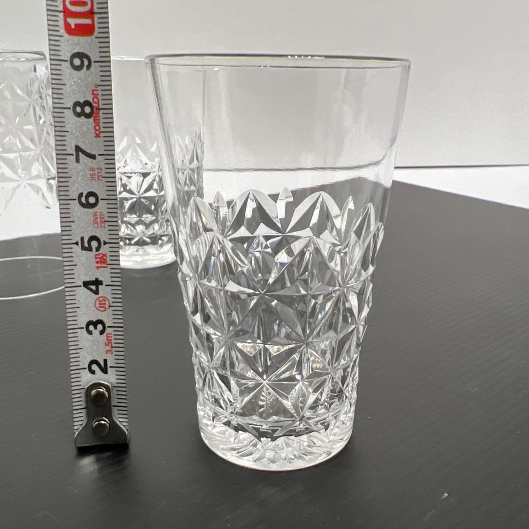 激レア品　バカラ手彫切子カットグラス5客　共箱　東Y7-0918⭐︎1Fトニウサ