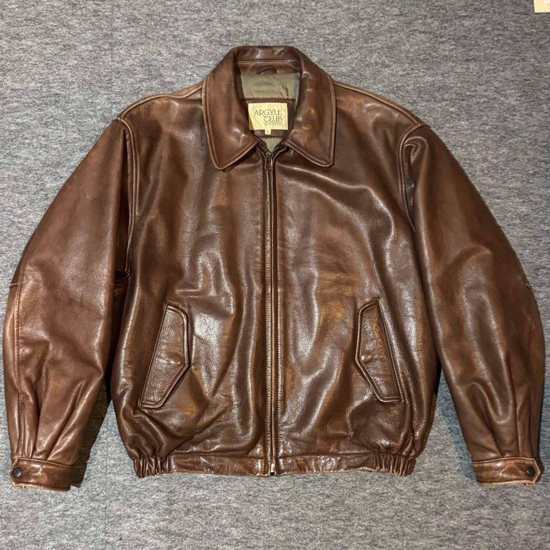 ジャケット・アウター 80s ARGYLE CLUB Calf Leather Jacket