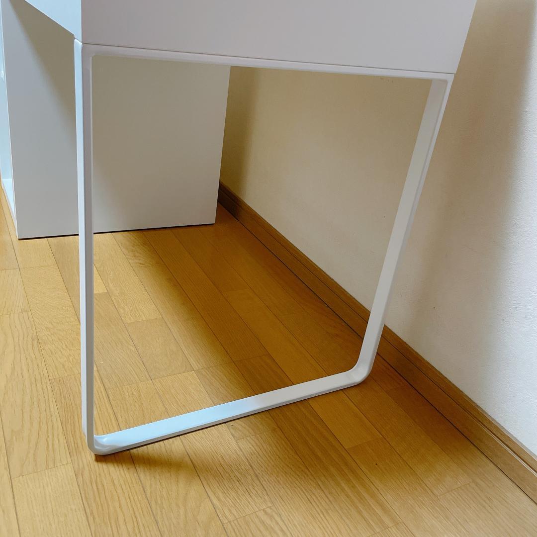 IKEA　ミッケ　パソコンデスク　ホワイト　引き出し付き