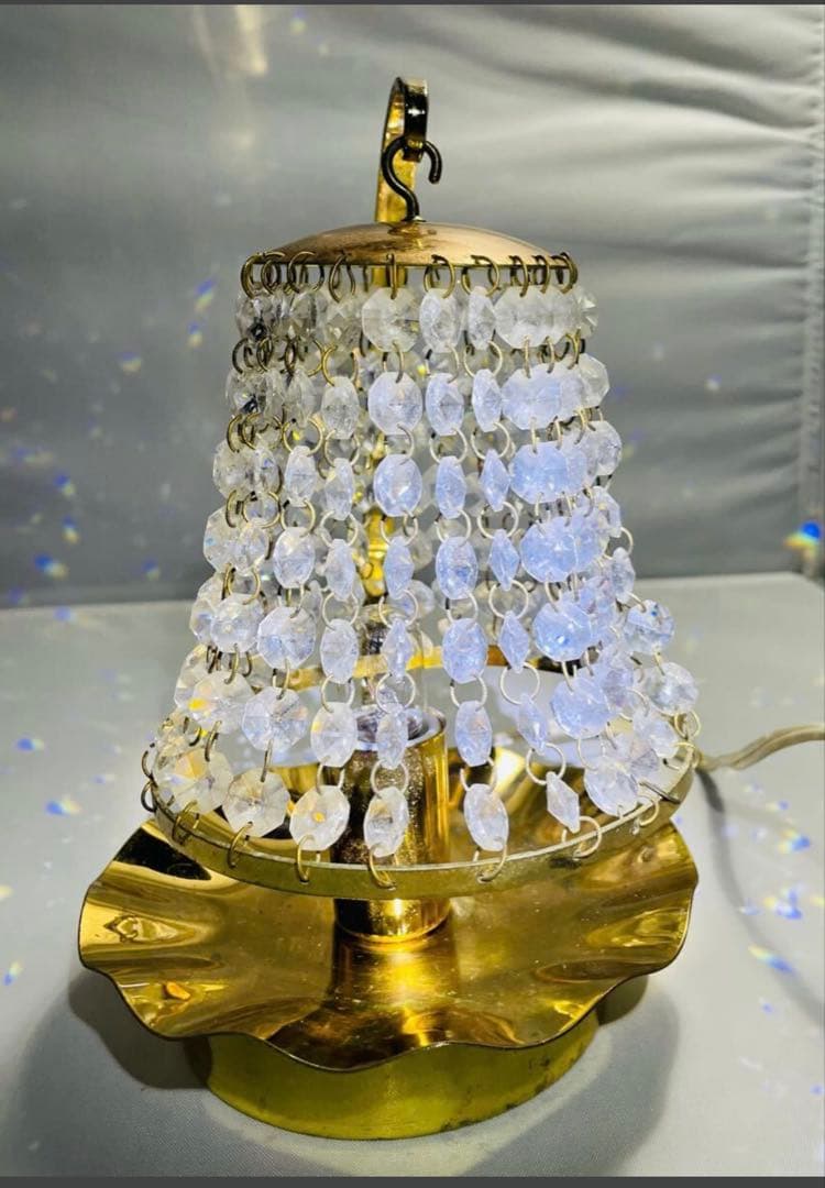 ヴィンテージ　スワロフスキーテーブルランプ