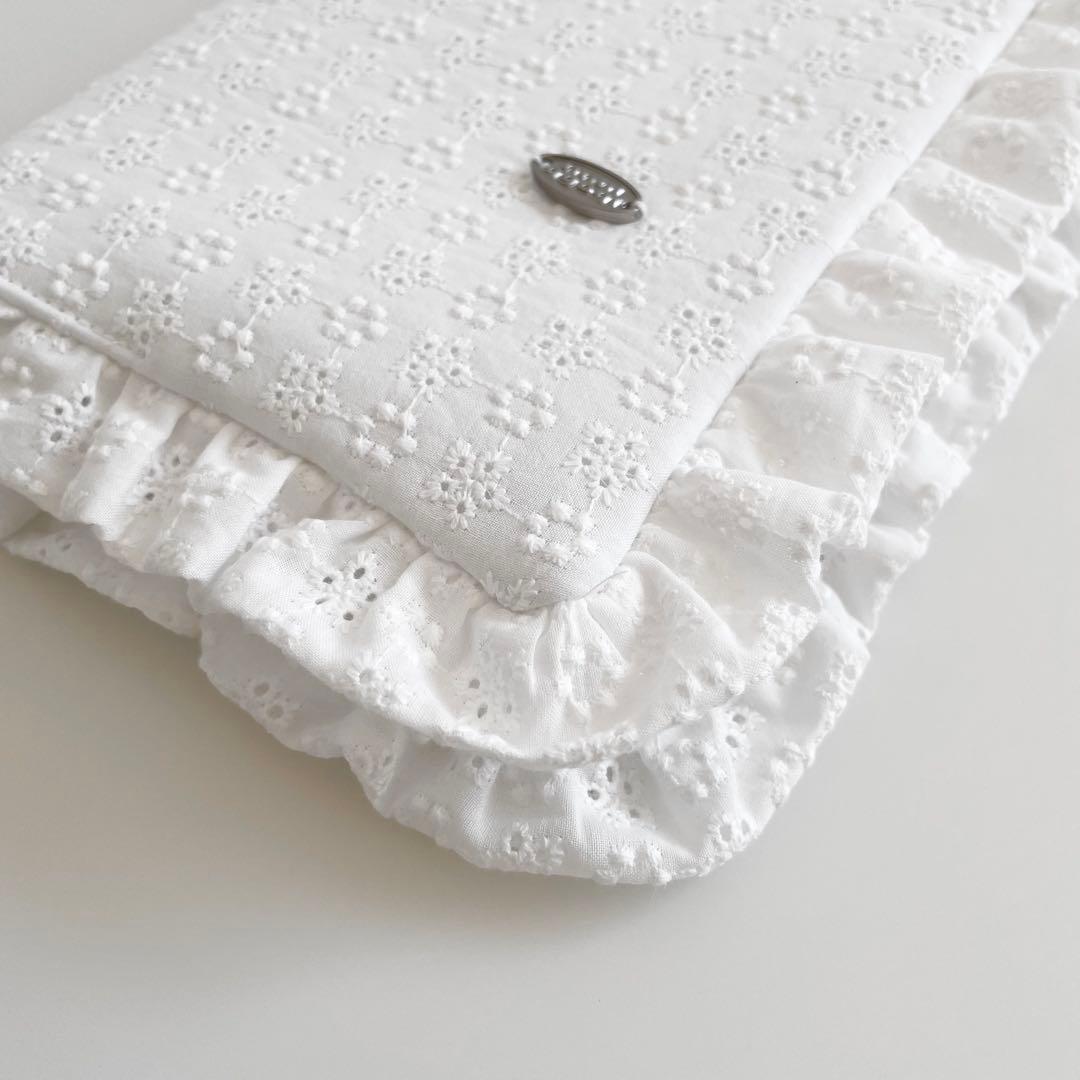 早い者勝ち　韓国　貯金　バインダー　カバー　リフィル　レース　ホワイト　白