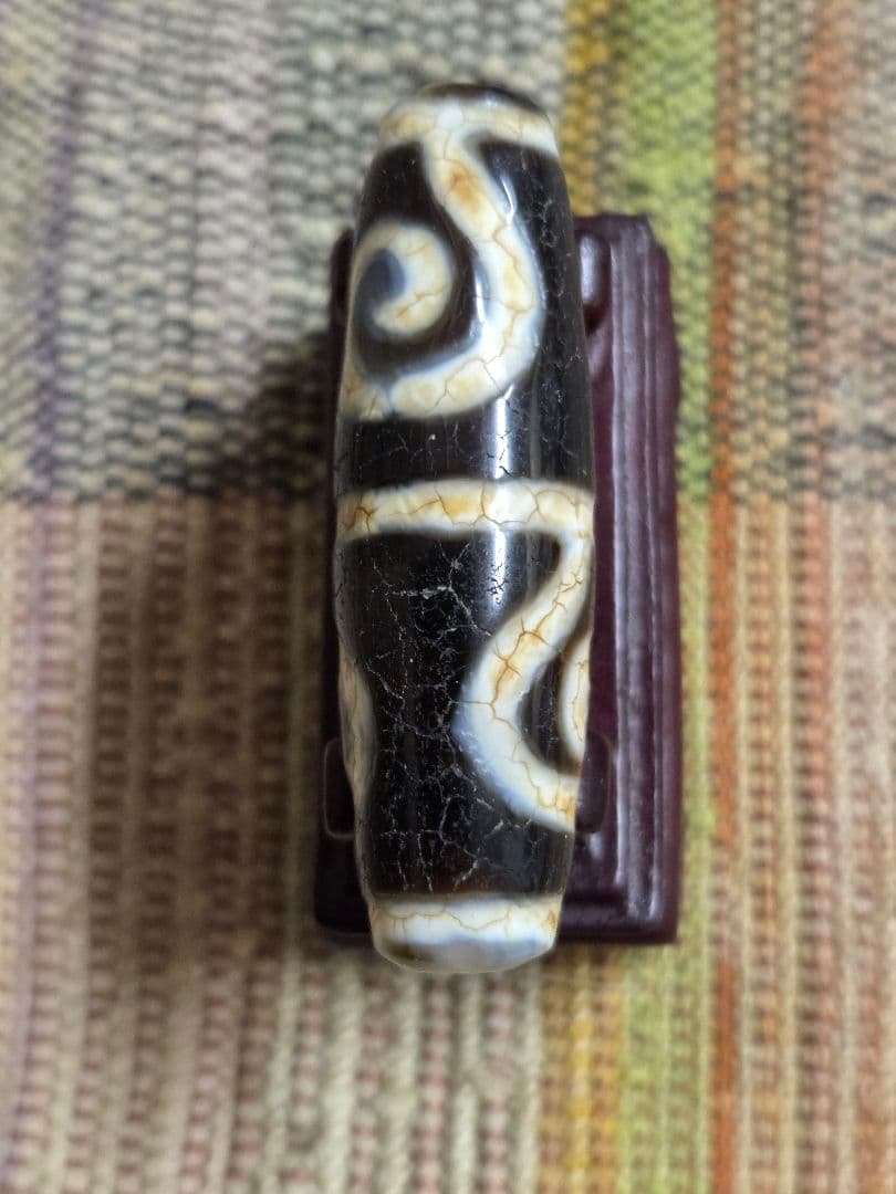 879　天珠　白毫天珠　龍紋　希少天珠　貴重　珍品　　dzibeads！