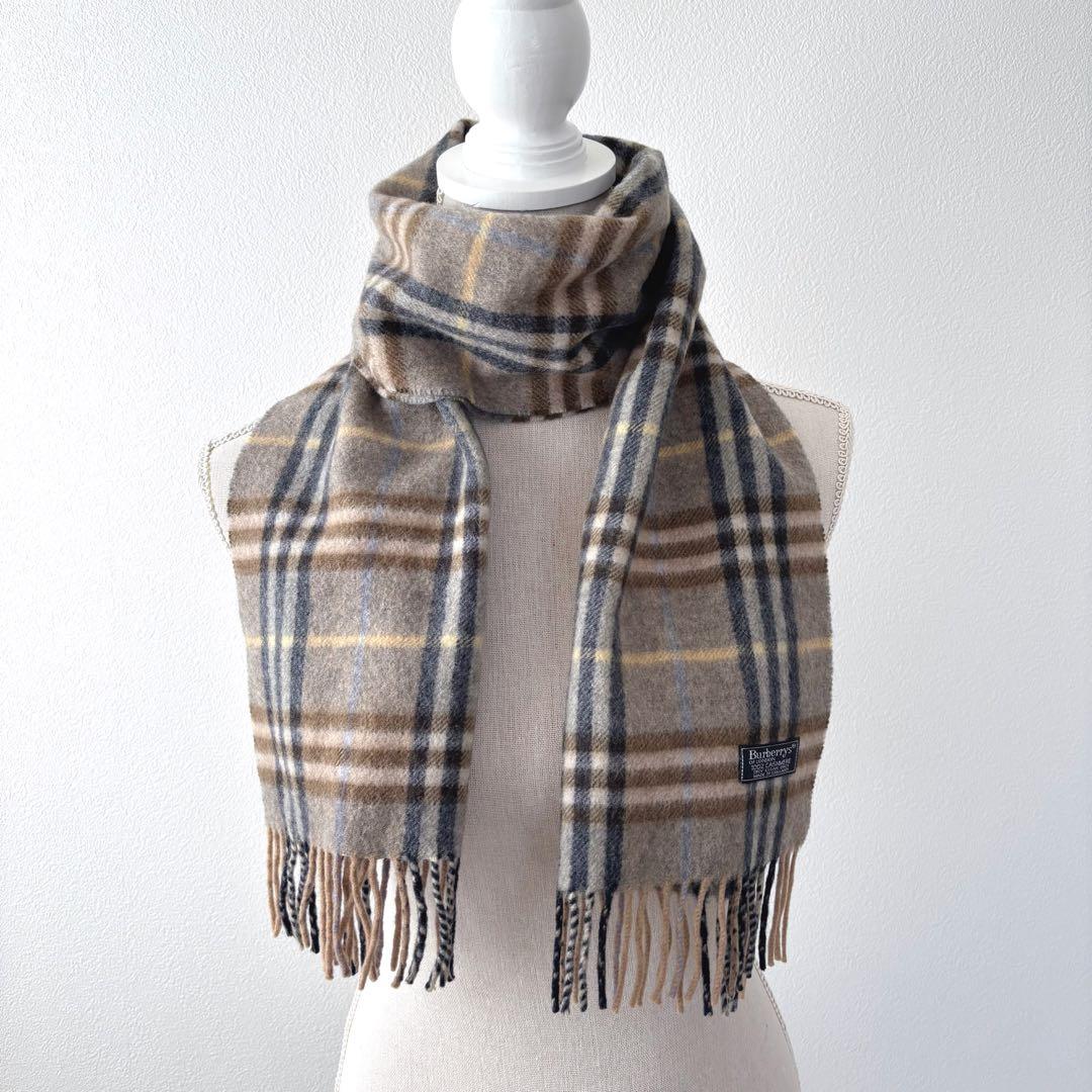 Burberrys バーバリーズ ノバチェック カシミヤ100 マフラー 英国製