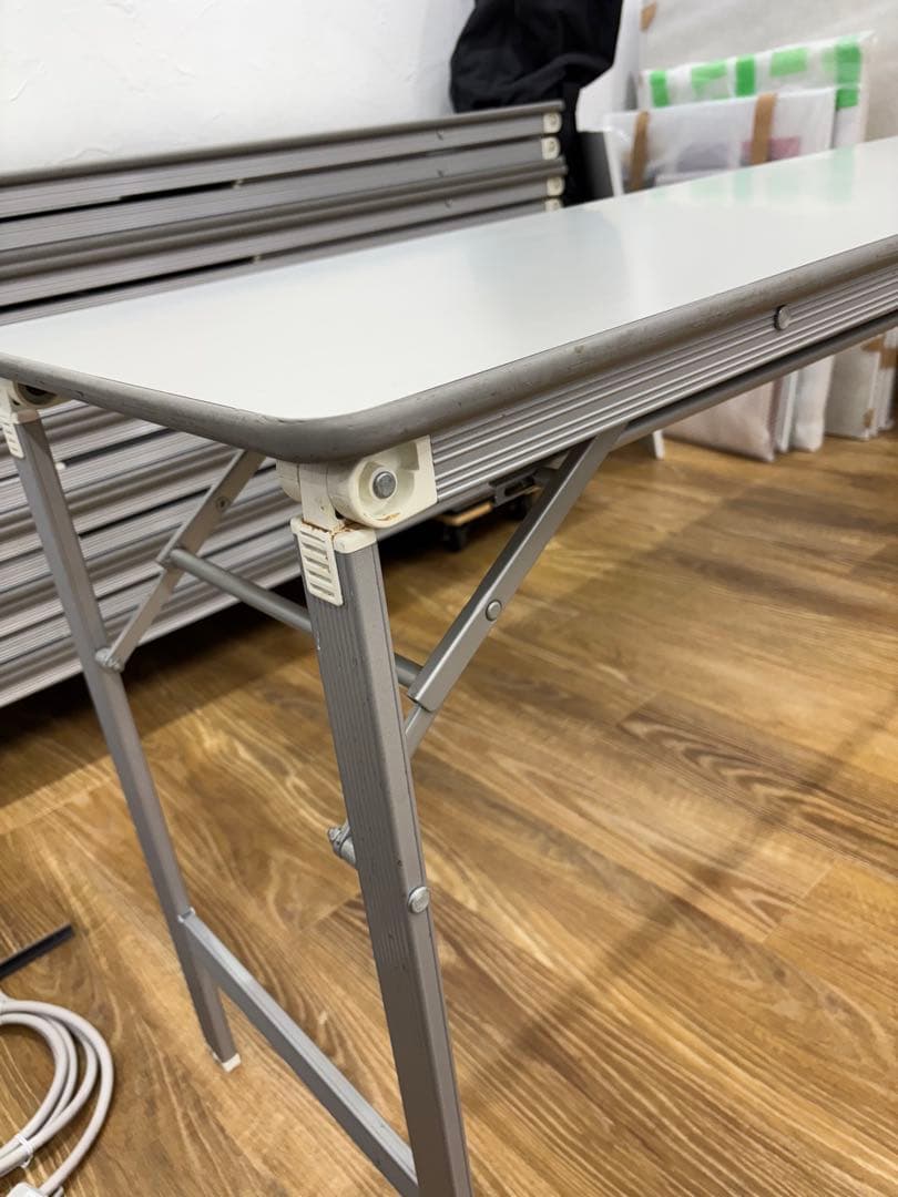 折りたたみ長テーブル ホワイト会議　セミナー14台