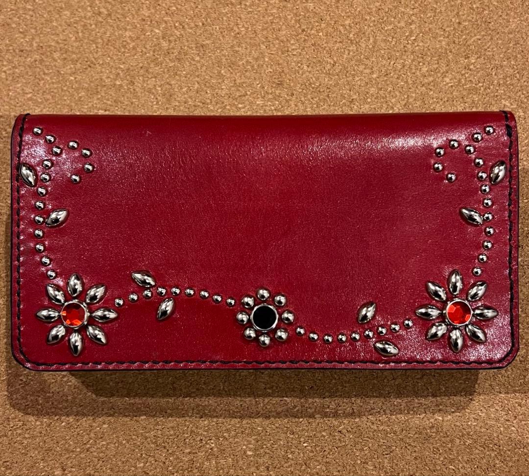 トラッカーウォレット NEWスタッズパターン　 赤✖️黒