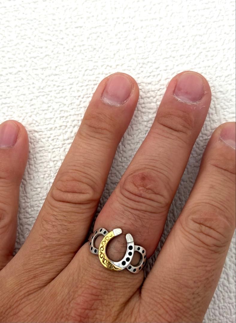 ★SAAD★シルバー925 馬蹄型リング 25