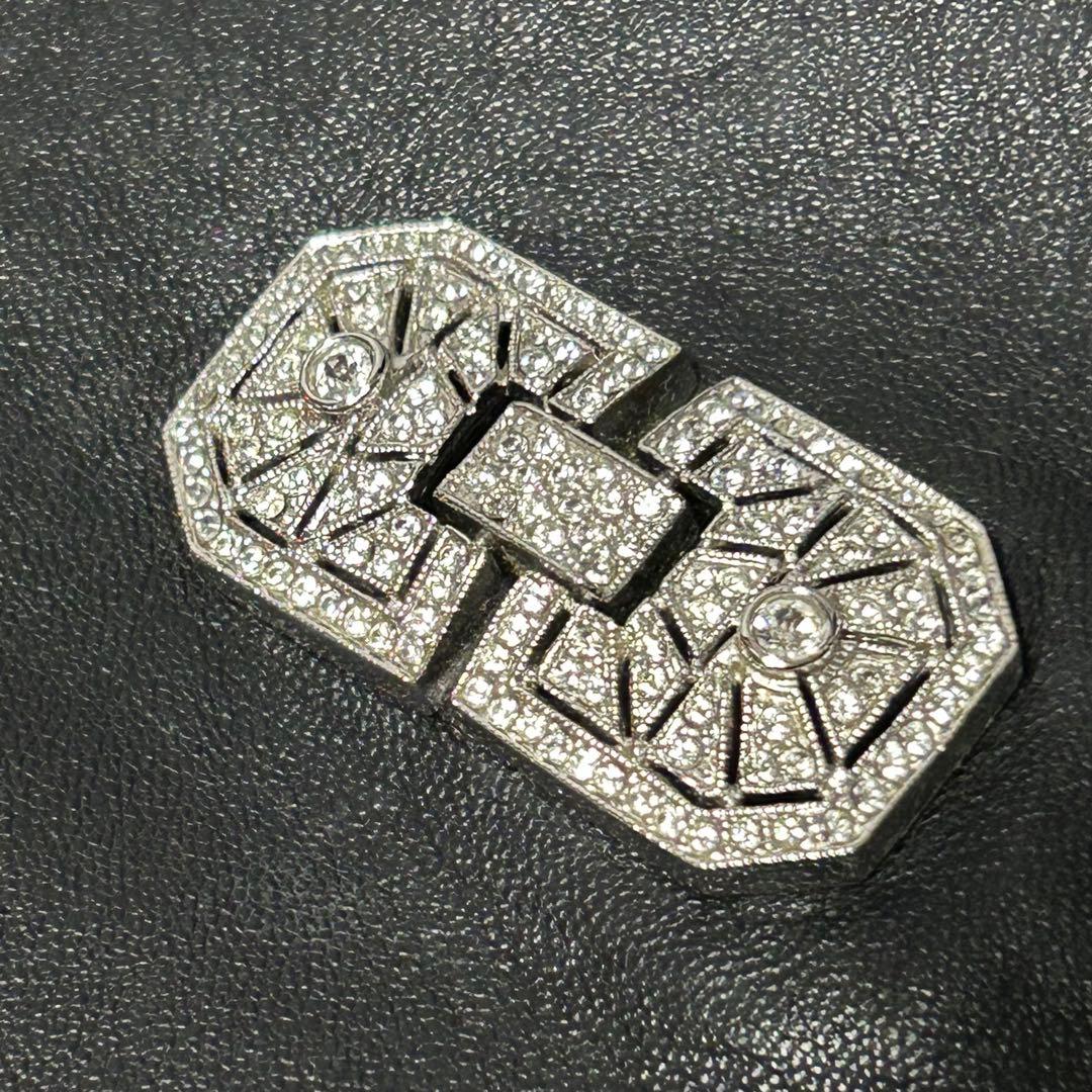 ADMJ エーディーエムジェイ　スワロフスキー　ショルダーバッグ　ブラック