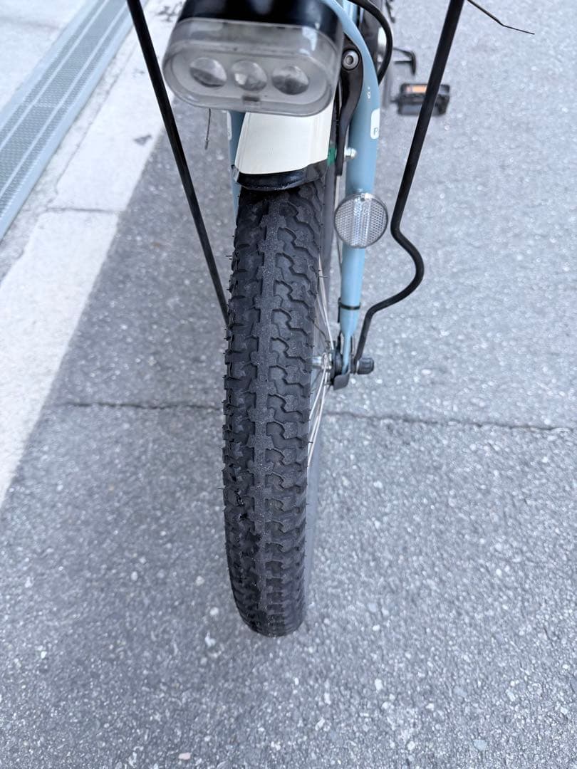 大阪府　子供乗せ　ヤマハ　電動アシスト自転車 チャイルドシート付き 青