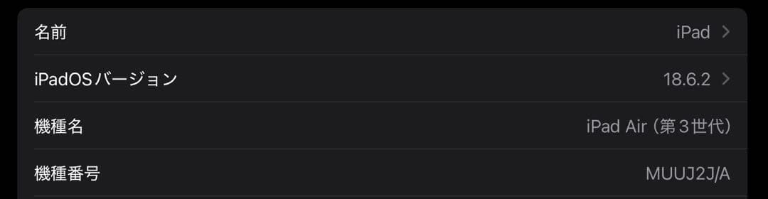 iPad Air 第3世代(64GB) Wi-Fiモデル