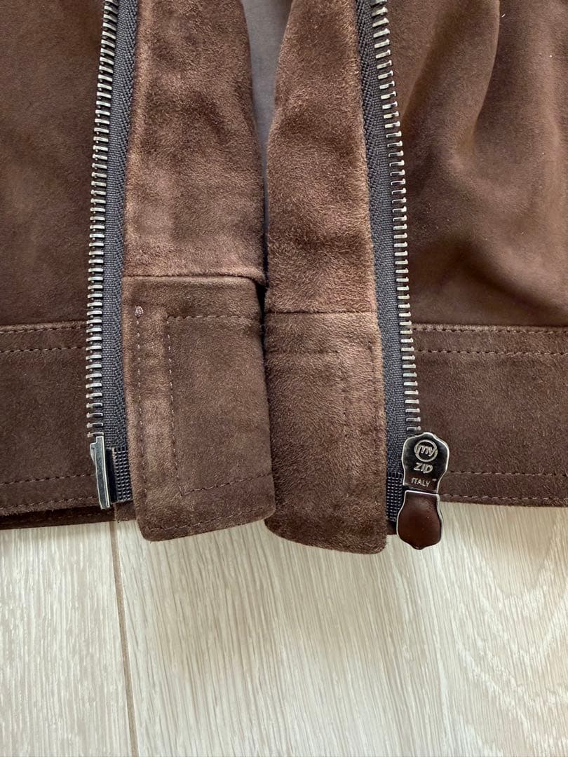 EMMETI エンメティ マロン（こげ茶 ）スエード シングルライダース