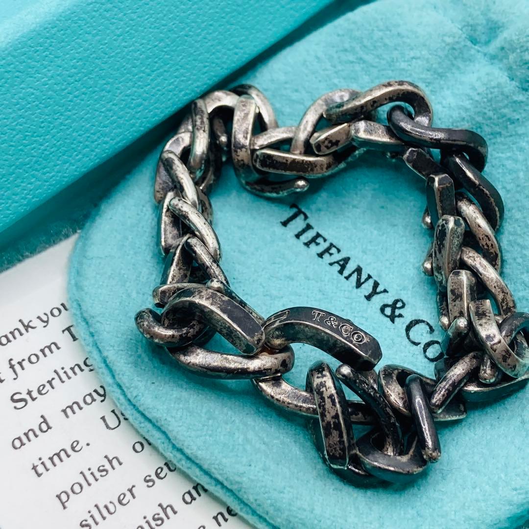 極美品✨ ティファニー ブレスレット フォージ ミディアム いぶし AG925