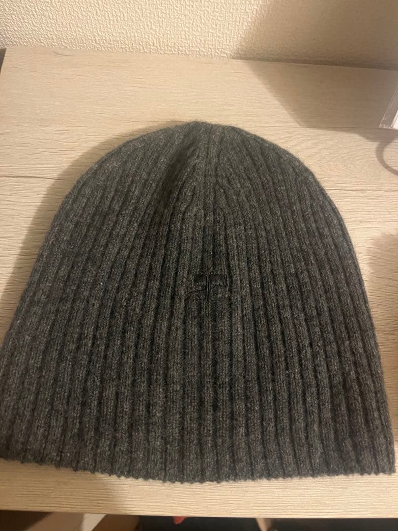 courrèges ニット帽/ビーニー グレー