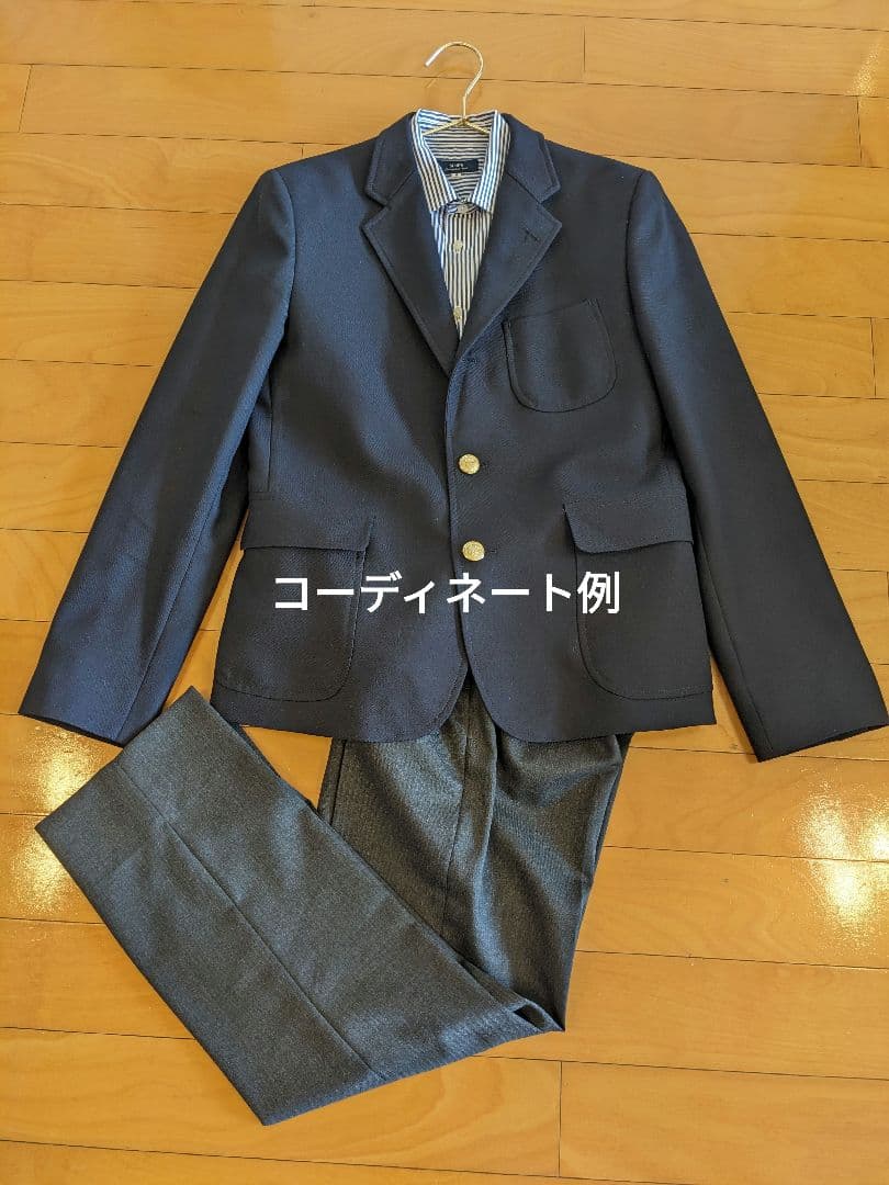 うみさん専用SHIPS キッズ長パンツ160cm　ダークグレー&シャツ　卒服