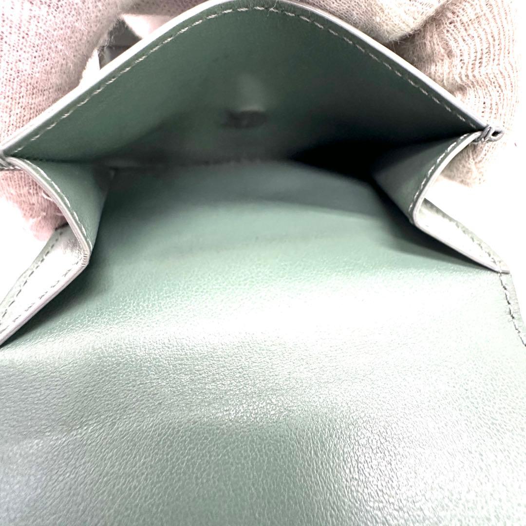 CELINE セリーヌ スモール トリフォールド ウォレット セラドン