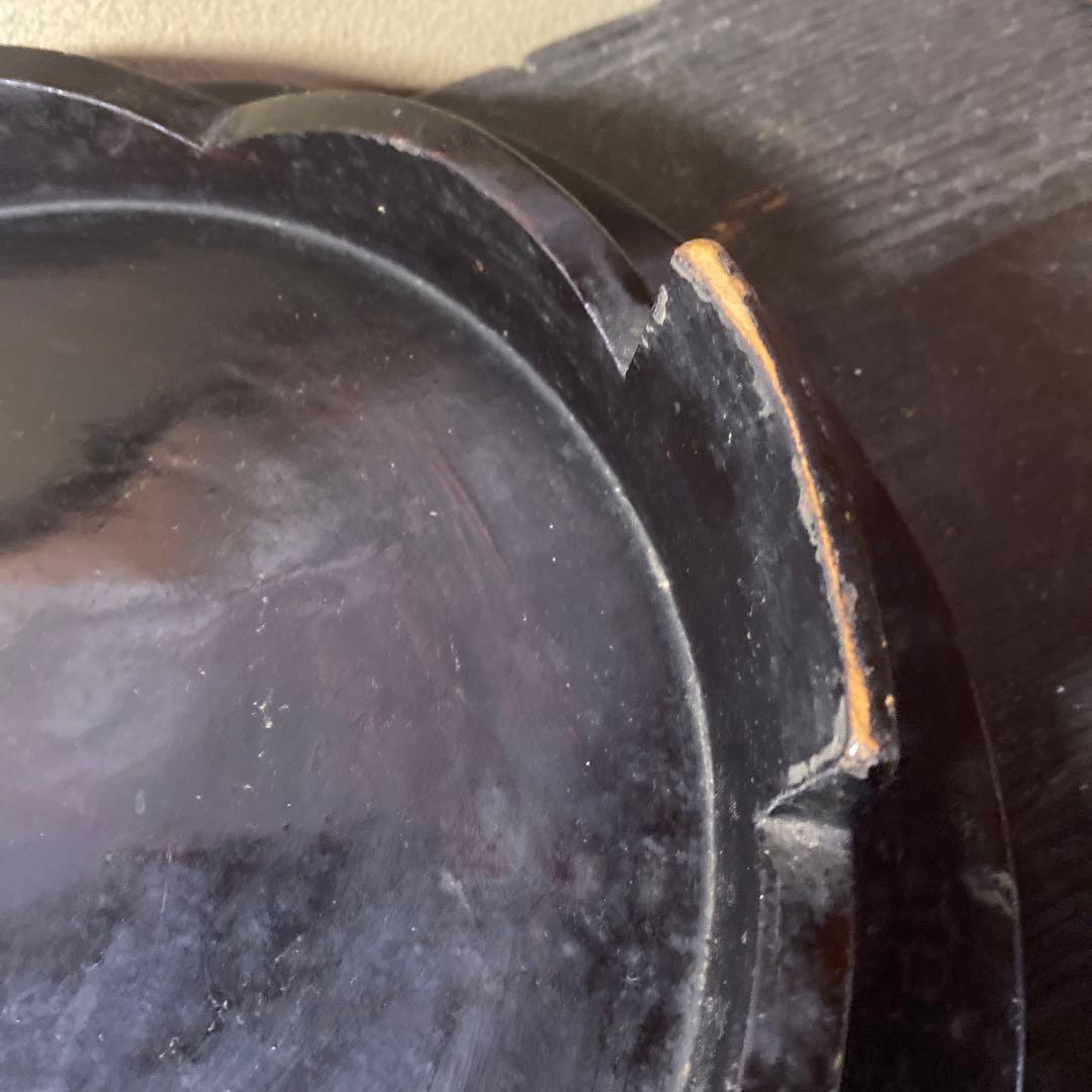 三つ足漆盆36.5cm8.5cm