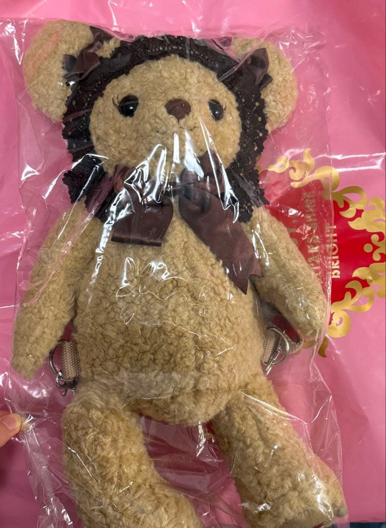 新品未開封品 BABY ぬいぐるみショルダーバッグ ミルクティー