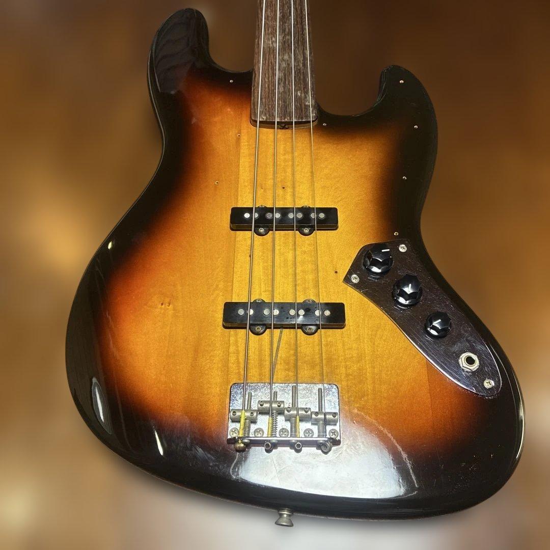 Fender Japan ジャズベース フレットレス ブラウンサンバースト