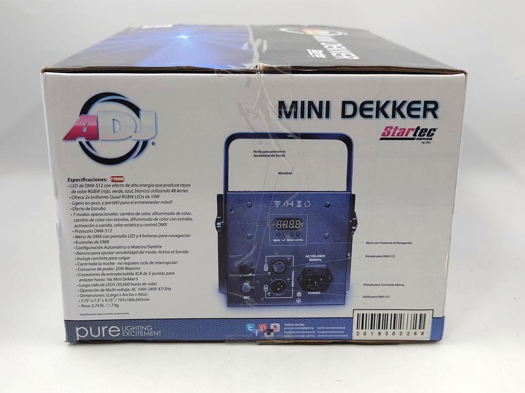 【未使用品】ADJ MINI DEKKER LEDエフェクト照明 返金保証
