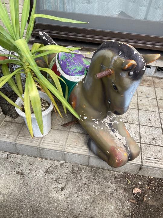 メリーゴーランドで使われていた木馬