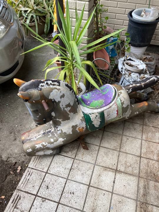メリーゴーランドで使われていた木馬