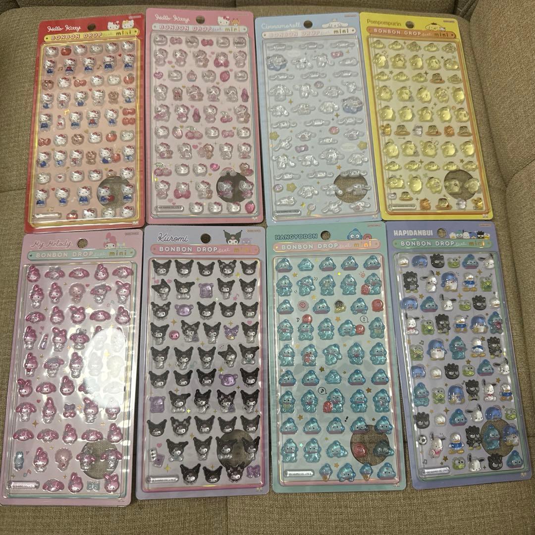 サンリオ　ボンボンドロップミニシール8枚セット