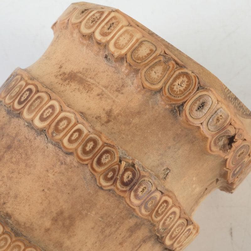 茶道具　皆空庵玉琳作　竹根香合　「福俵」　共布共箱　V　9330