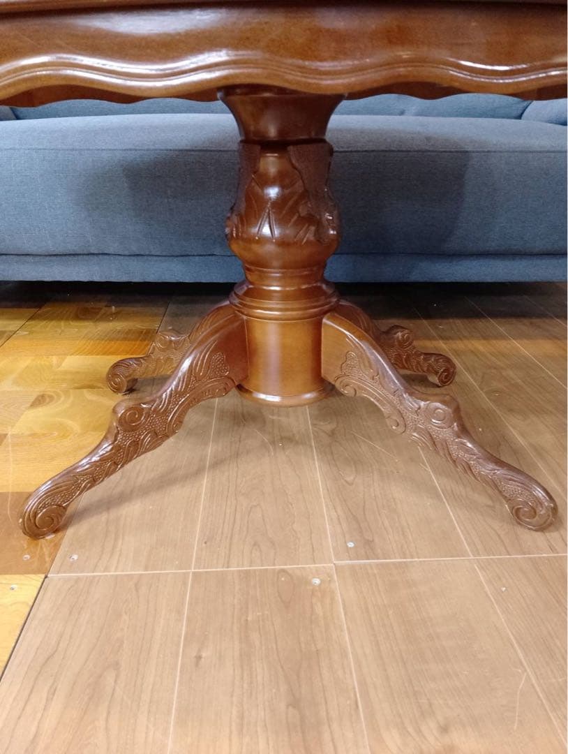 G1889​豪華 象嵌細工 センターテーブル / イタリア　クラシック 猫脚