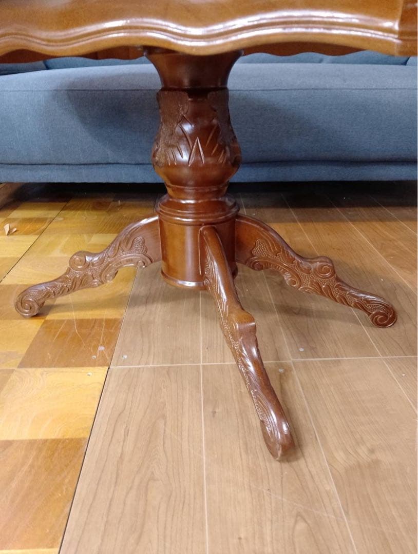 G1889​豪華 象嵌細工 センターテーブル / イタリア　クラシック 猫脚