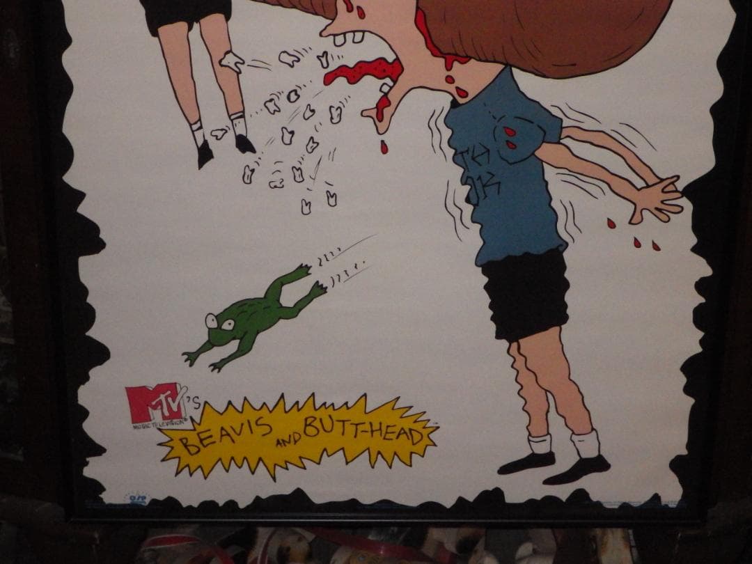 90'S★ビーバス&バットヘッド★ポスター★3★カエル野球★ビンテージ★USA