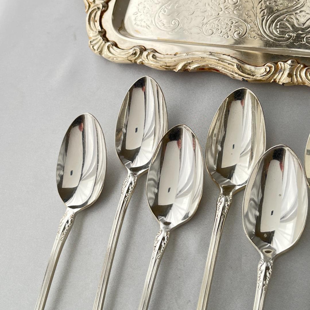 【National Silver】 クイーンエリザベス クリームソーダスプーン