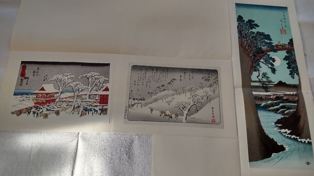 浮世絵版画★画装用画6冊セット★広重HIROSHIGE★２４枚セット★シリーズ4