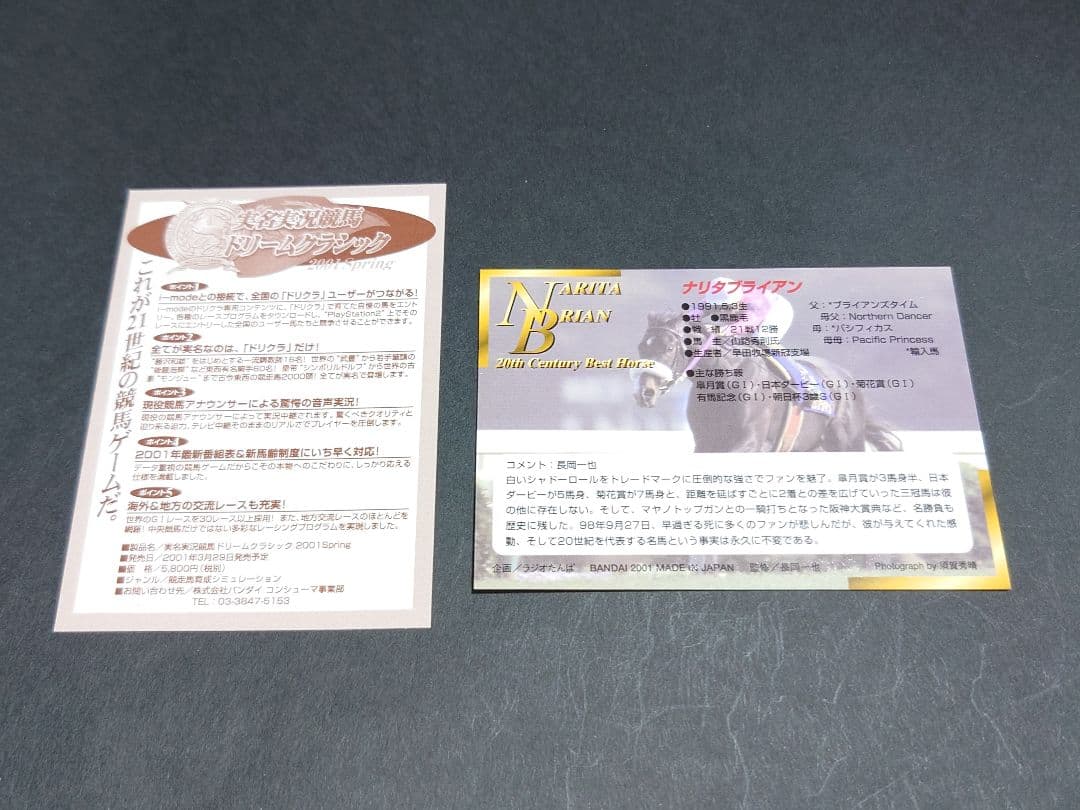 【非売品】サラブレッドカード2000下半期 プレゼント ナリタブライアン カード