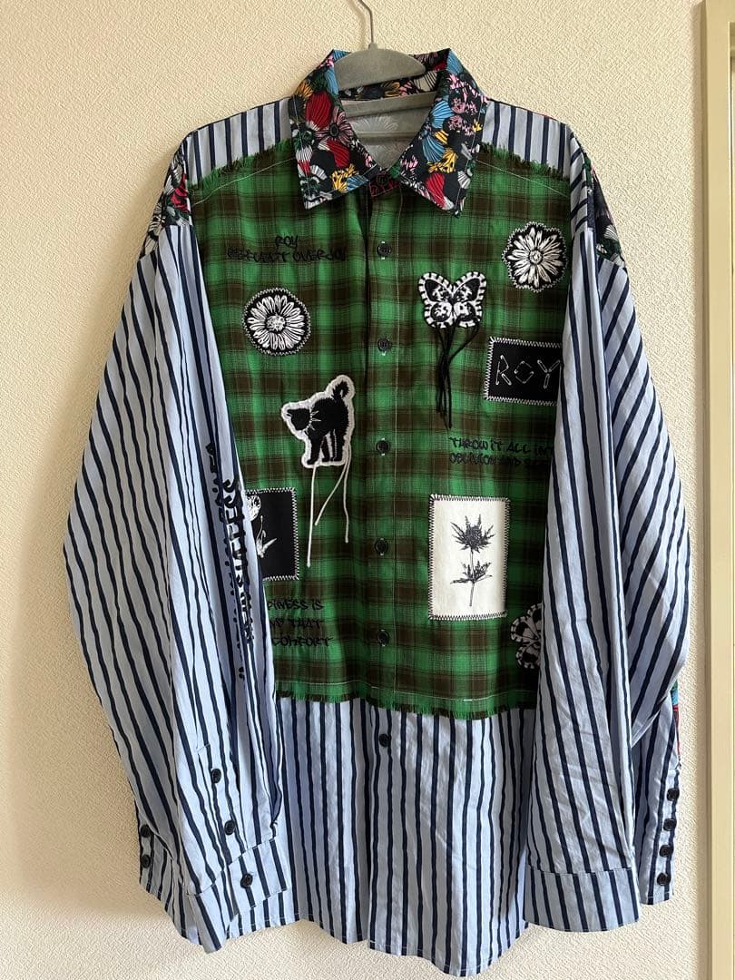 LiSA Roy reflect overjoy 刺繍ストライプ デザインシャツ