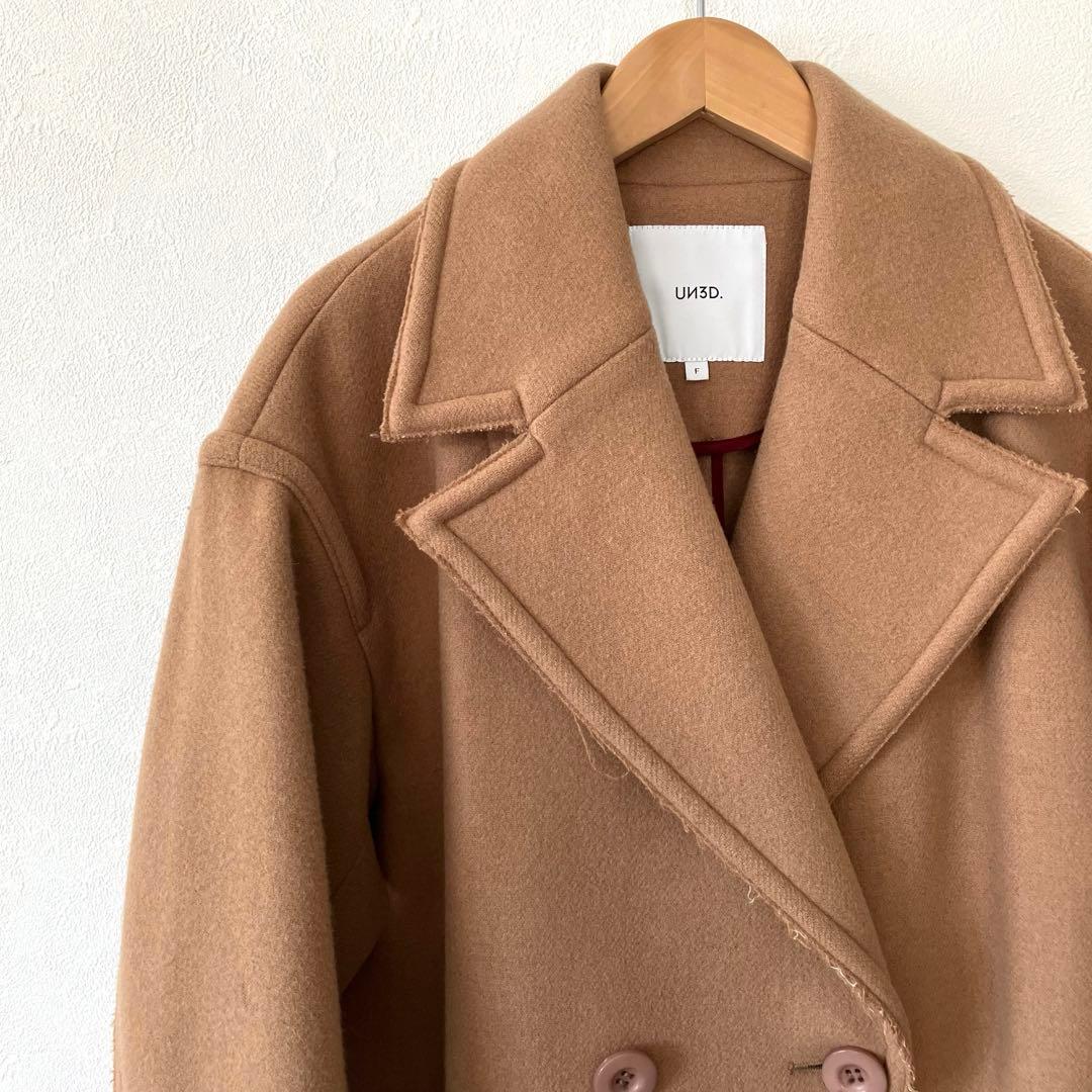 ◆美品 UN3D アンスリード バックオリガミコート キャメル