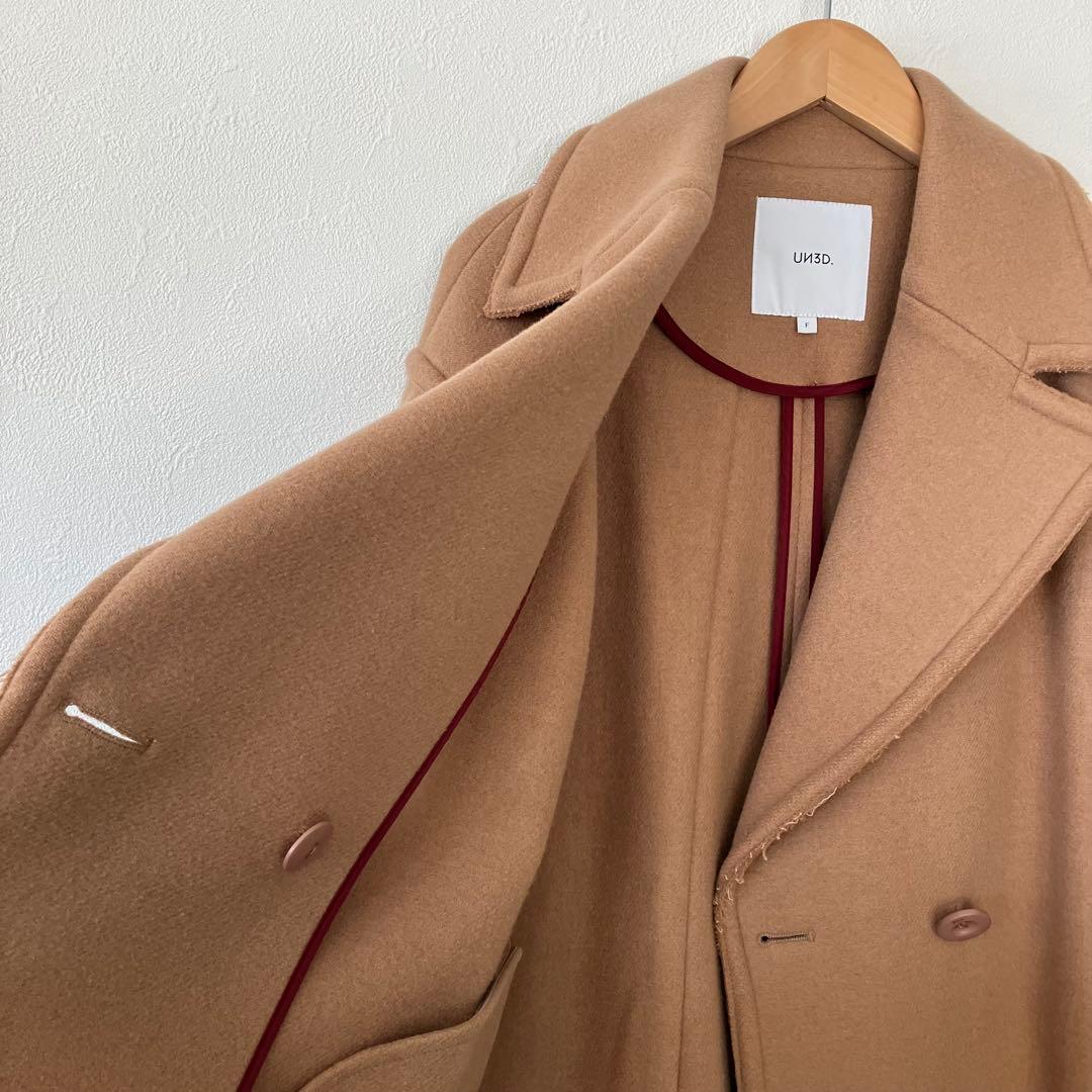 ◆美品 UN3D アンスリード バックオリガミコート キャメル