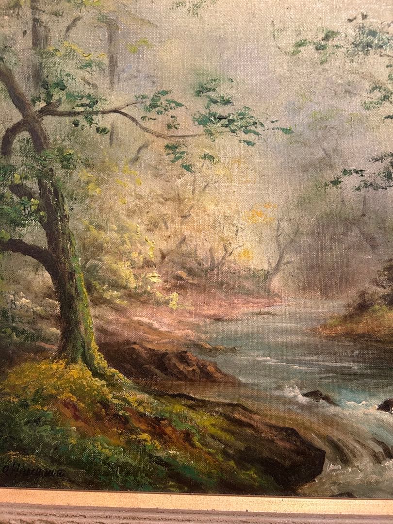 油彩画 風景画 装飾フレーム付き