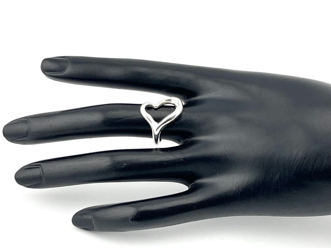 h987 ティファニー　オープンハート　リング　シルバー　925 約13.5号