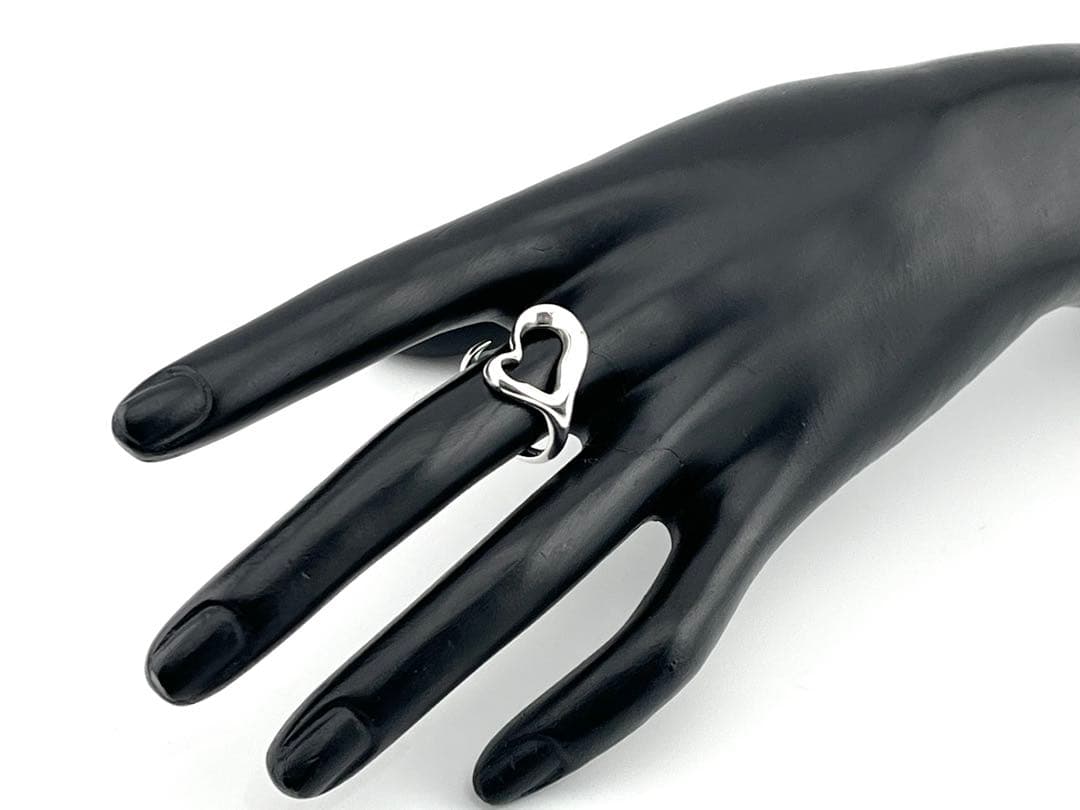 h987 ティファニー　オープンハート　リング　シルバー　925 約13.5号