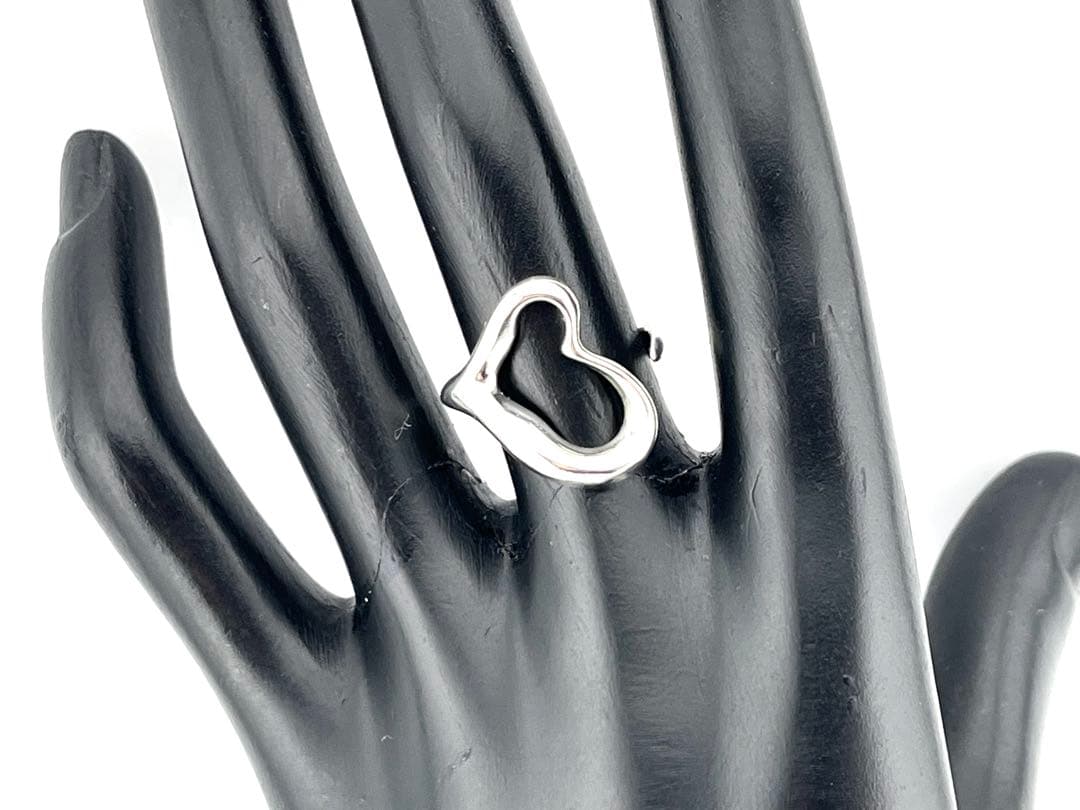 h987 ティファニー　オープンハート　リング　シルバー　925 約13.5号