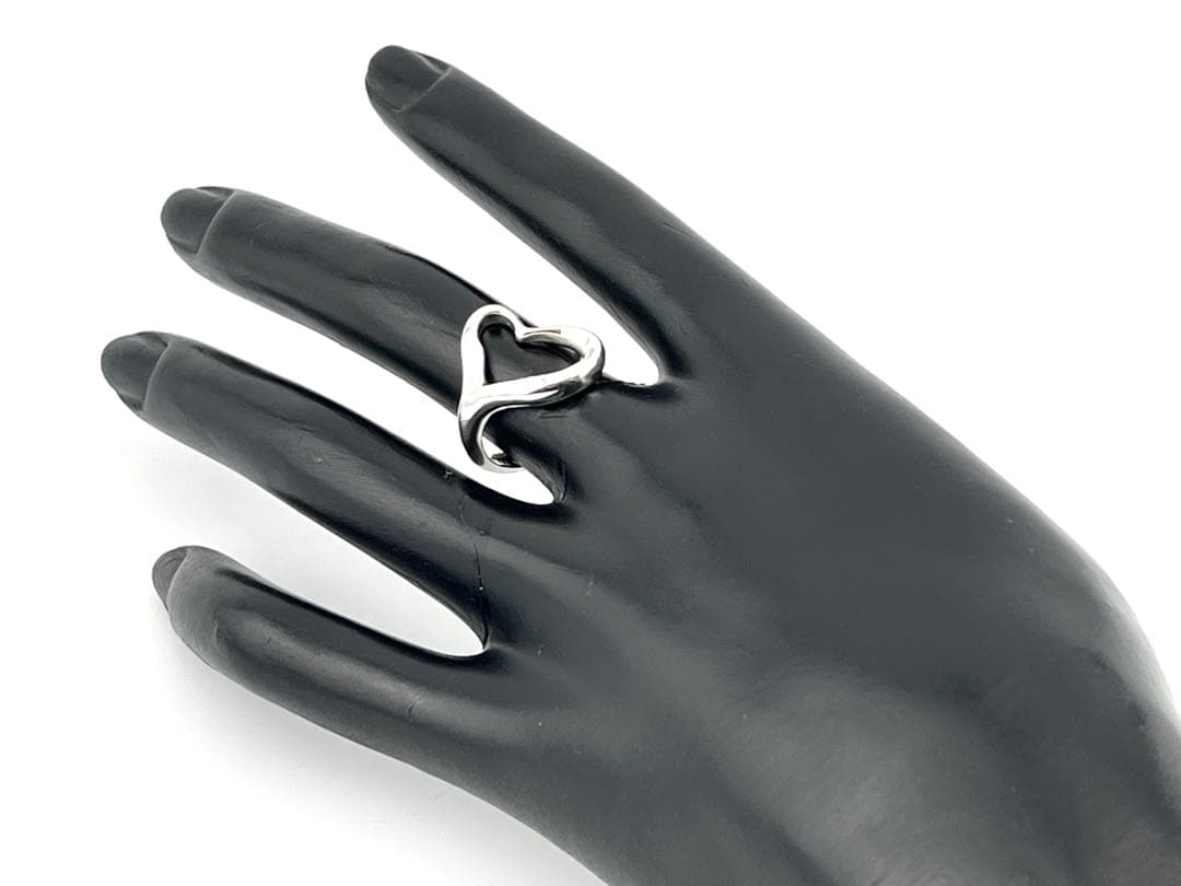 h987 ティファニー　オープンハート　リング　シルバー　925 約13.5号